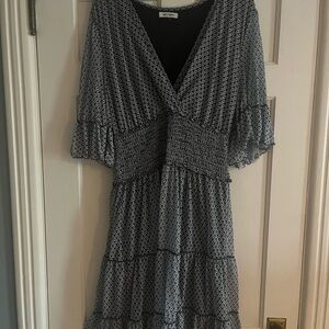 Max Studio Large Blue Fit and Flare Dress